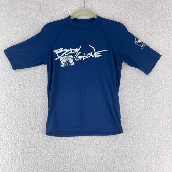 Body‎ Glove Blue Short Sleeve Rash Guard Youth Boys Pullover Swim Beach Size M - Picture 1 of 15